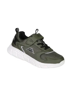 Kappa BREEZE Sneakers da ragazzo sportive in mesh con cinturino a strappo - militare