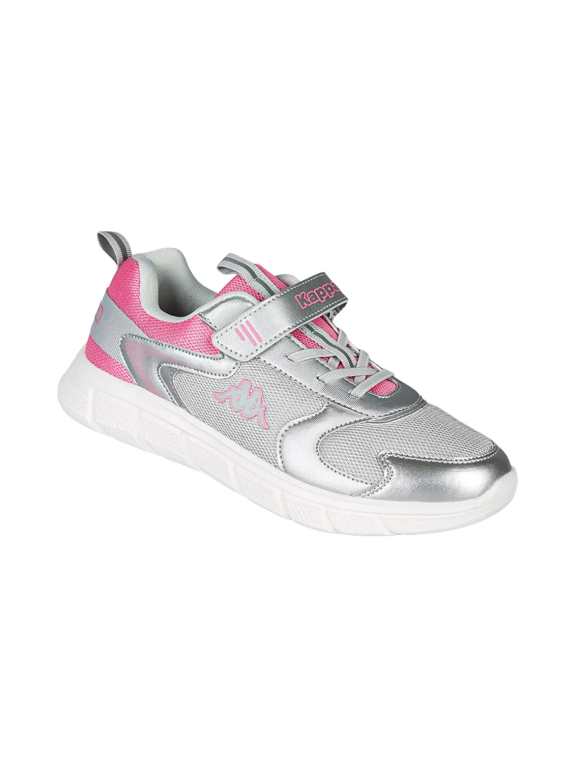 Kappa BREEZE Sneakers sportive da ragazza con cinturino a strappo - argento