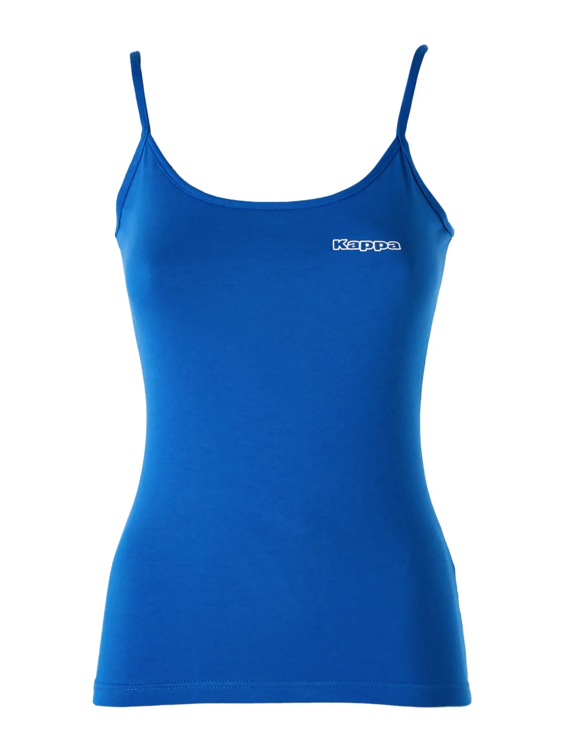 Kappa Canotta donna in cotone bielastico a spalla stretta - blu