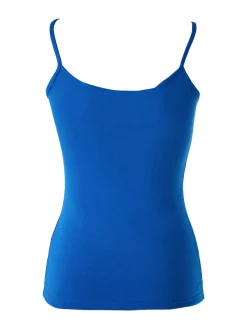 Kappa Canotta donna in cotone bielastico a spalla stretta - blu