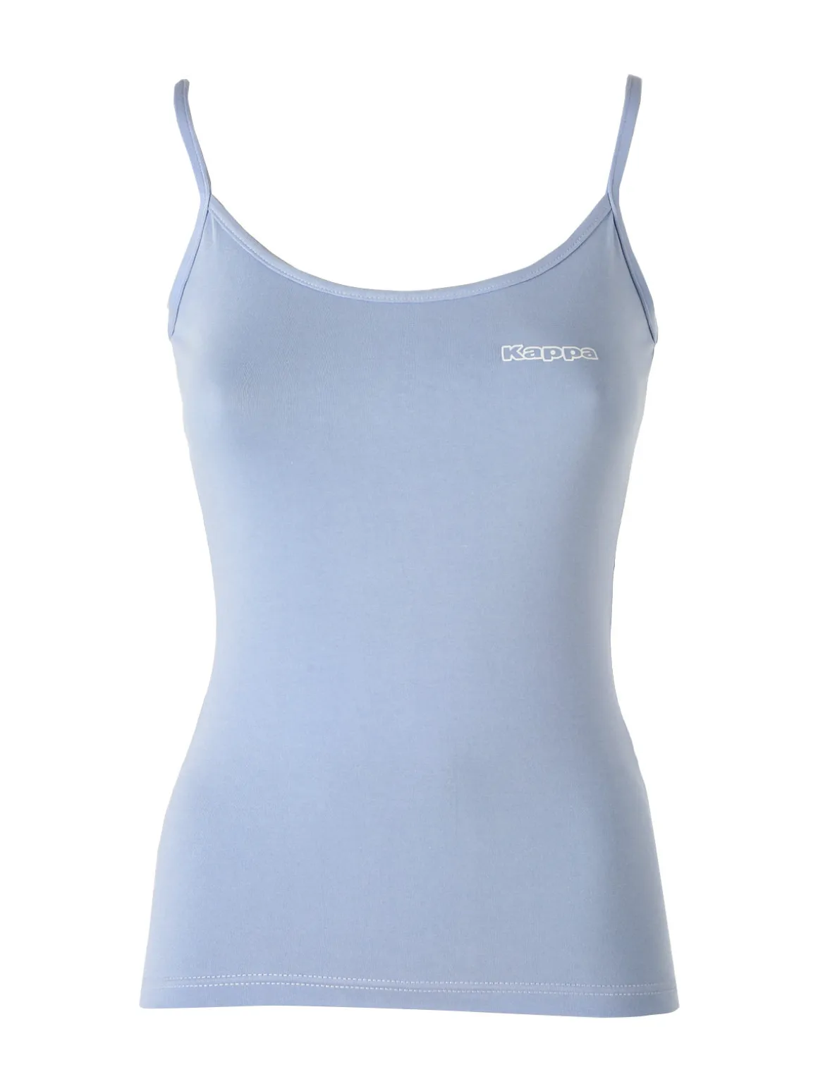 Kappa Canotta donna in cotone bielastico a spalla stretta - azzurro