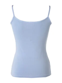 Kappa Canotta donna in cotone bielastico a spalla stretta - azzurro