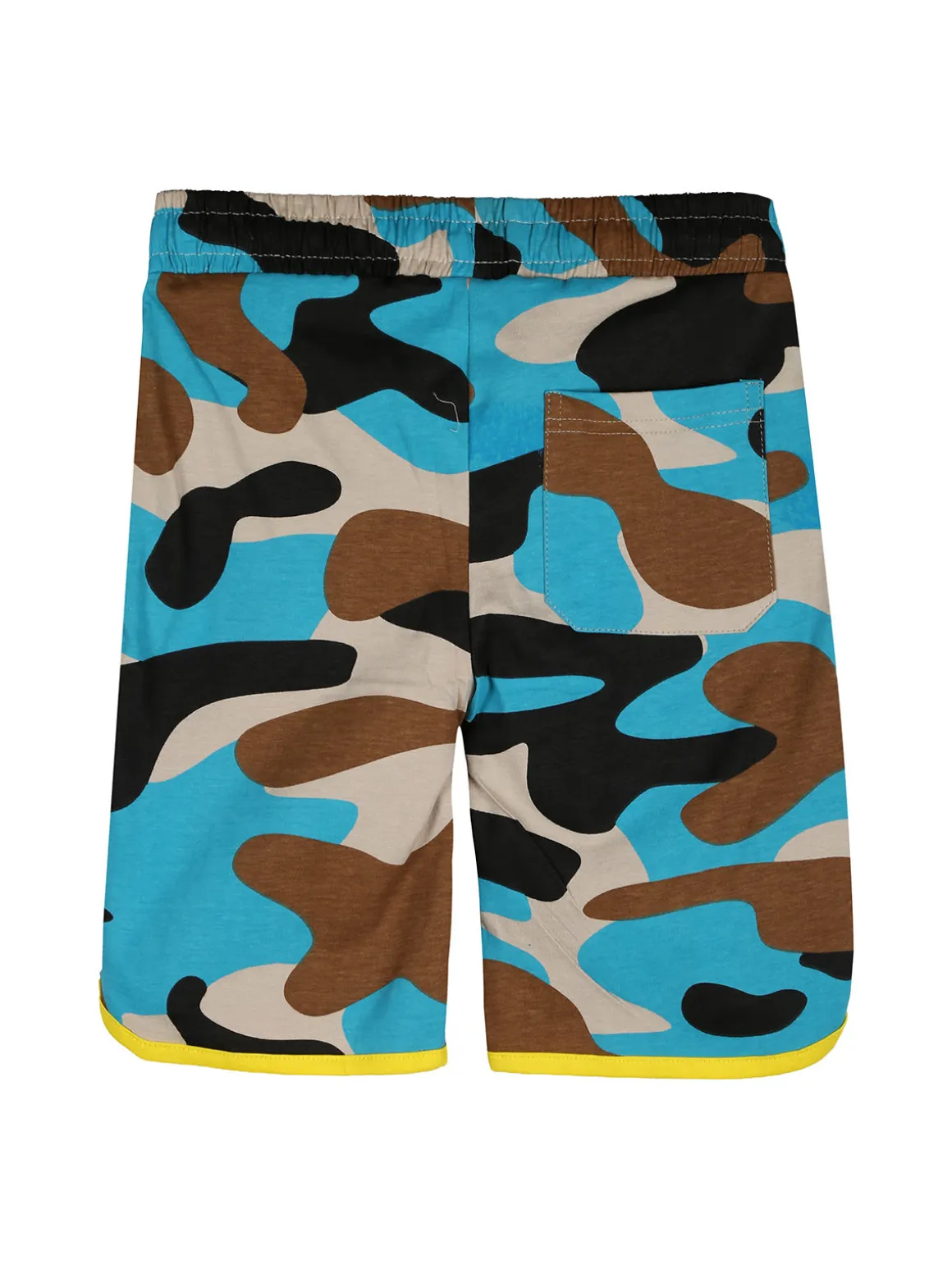 Kappa Completo corto da bambino in cotone con t-shirt e bermuda mimetici - turchese