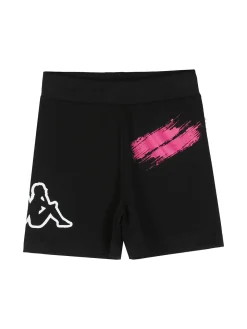 Kappa Completo corto da bambina in cotone con t-shirt e shorts - limone