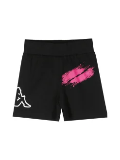 Kappa Completo corto da bambina in cotone con t-shirt e shorts - bianco