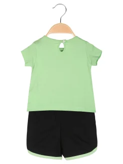 Kappa Completo corto da neonata 2 pezzi con t-shirt e shorts - turchese