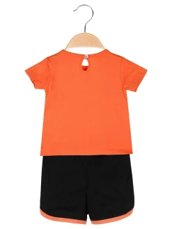 Kappa Completo corto da neonata 2 pezzi con t-shirt e shorts - arancione