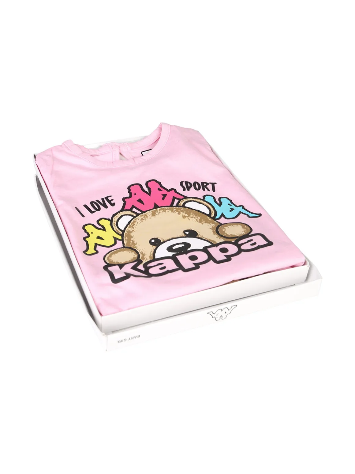 Kappa Completo corto da neonata 2 pezzi con t-shirt e shorts - rosa