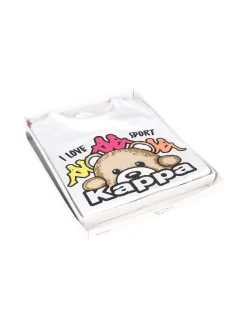 Kappa Completo corto da neonata 2 pezzi con t-shirt e shorts - bianco