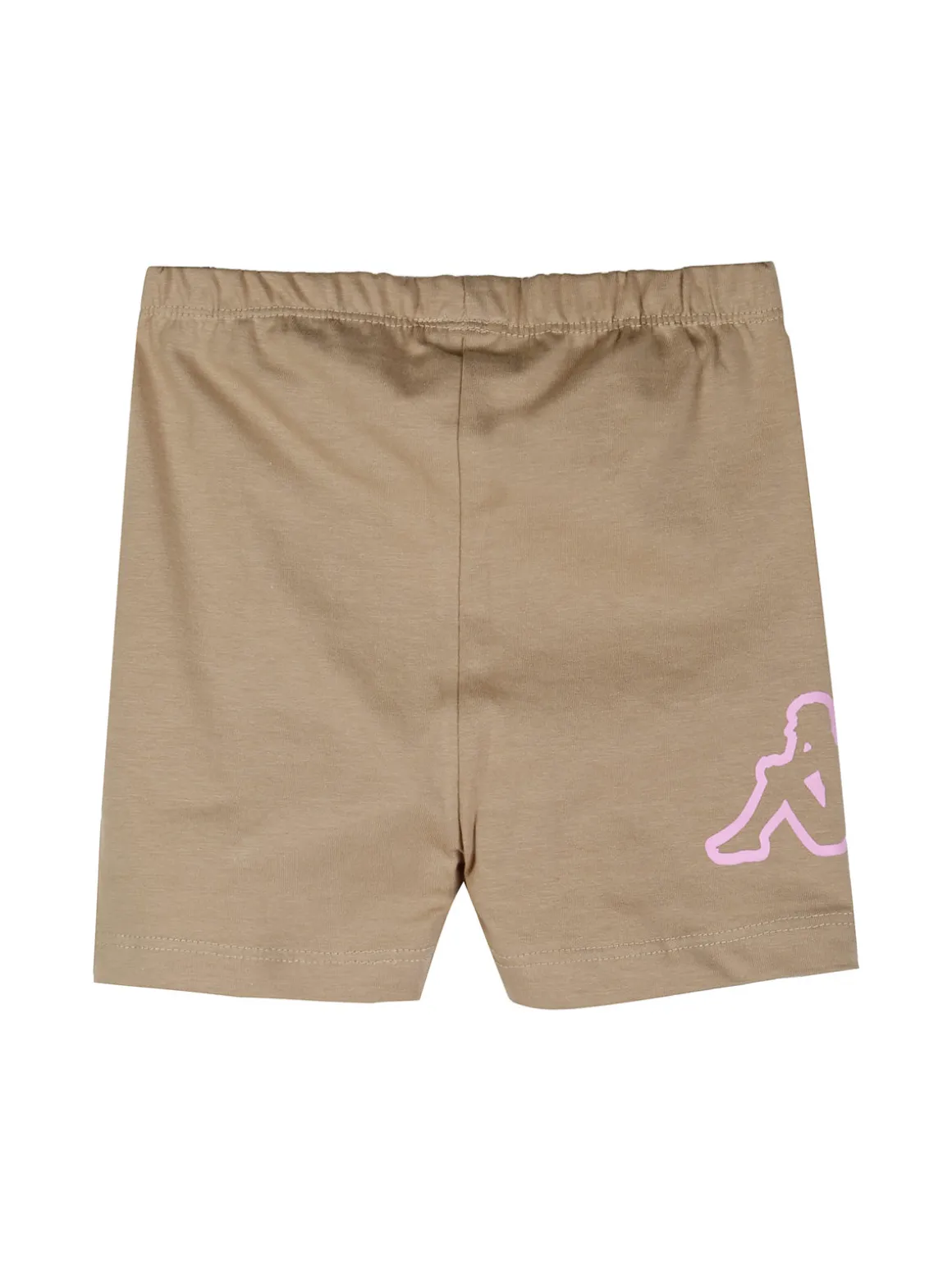 Kappa Completo corto da neonata in cotone con t-shirt orsacchiotto e shorts - rosa