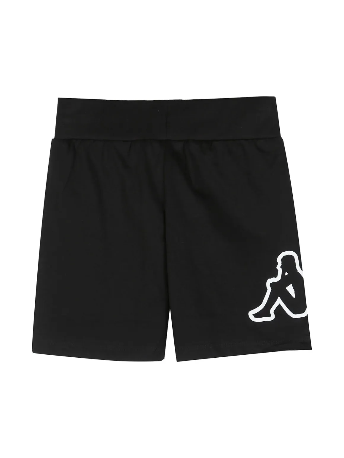 Kappa Completo corto da ragazza in cotone con t-shirt e shorts - bianco
