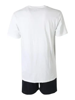 Kappa Completo corto da uomo in cotone con logo - bianco