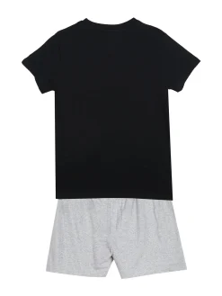 Kappa Completo corto in cotone da ragazza con t-shirt e shorts - nero
