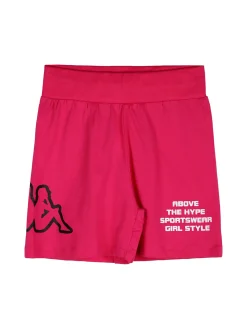 Kappa Completo corto 2 pezzi da ragazza in cotone con t-shirt e shorts - nero