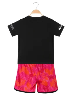 Kappa Completo corto 2 pezzi in cotone da ragazza con t-shirt e shorts