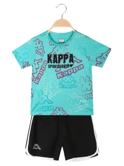 Kappa Completo corto 2 pezzi in cotone da ragazza con t-shirt e shorts