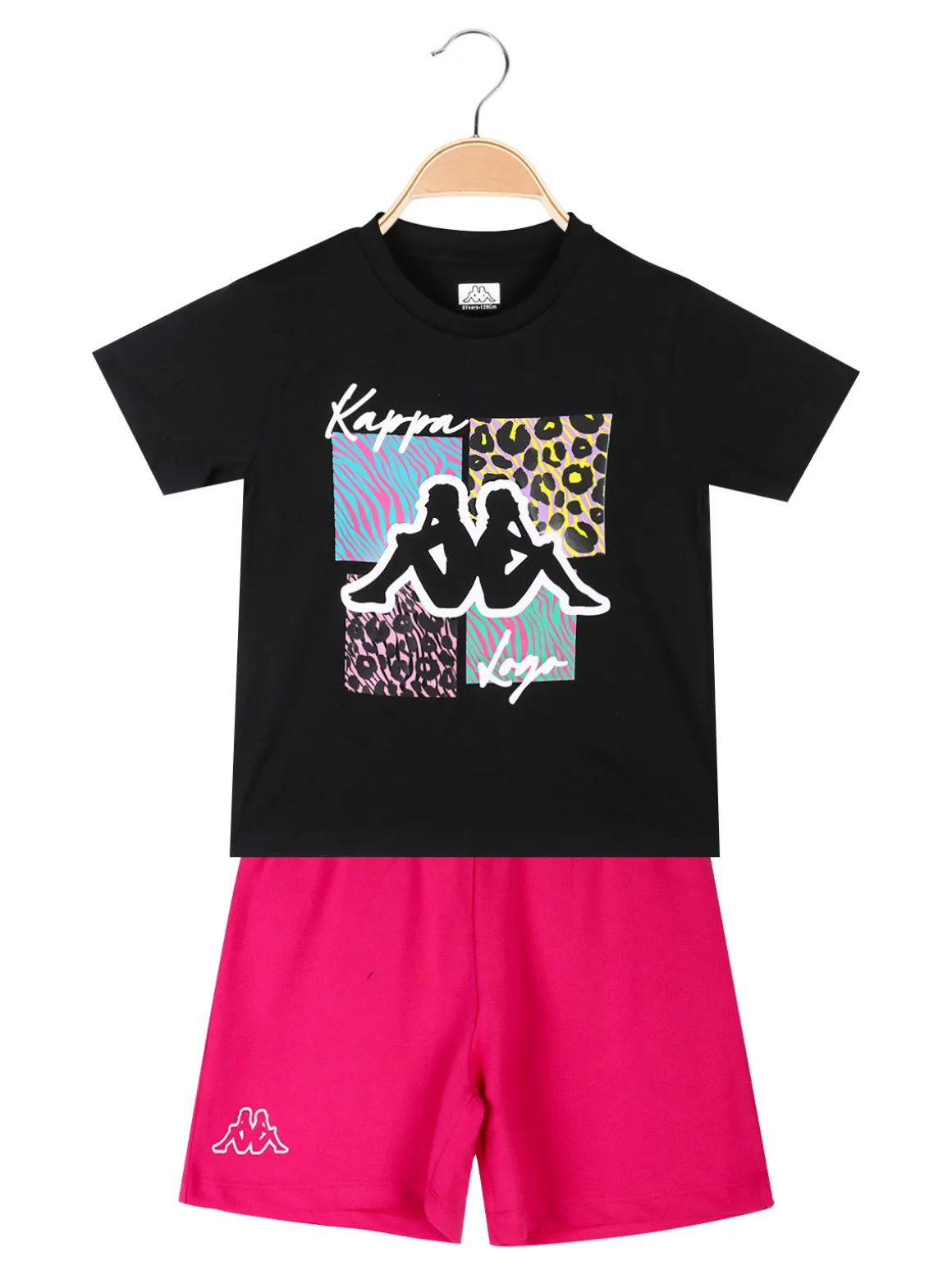 Kappa Completo corto 2 pezzi in cotone da ragazza con t-shirt e shorts