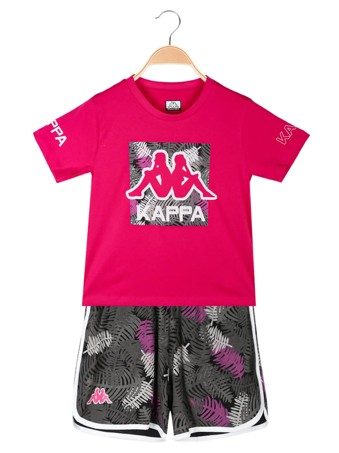 Kappa Completo corto 2 pezzi in cotone da ragazza con t-shirt e shorts