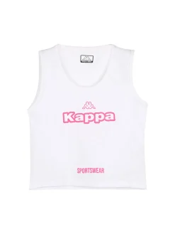 Kappa Completo da bambina 3 pezzi con felpa cropped e top con logo - fucsia
