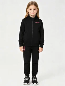 Kappa Completo da bambina 2 pezzi con zip - nero