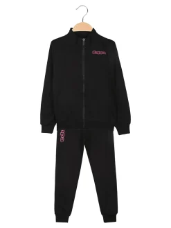 Kappa Completo da bambina 2 pezzi con zip - nero