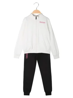 Kappa Completo da bambina 2 pezzi con zip - bianco