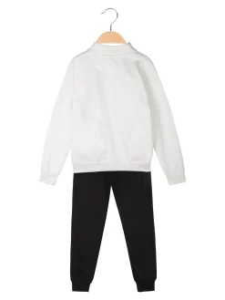 Kappa Completo da bambina 2 pezzi con zip - bianco