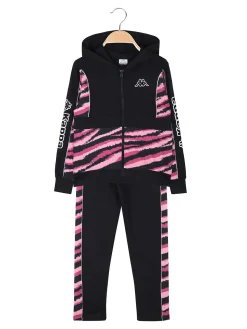 Kappa Completo da bambina 2 pezzi con cappuccio e zip - blu scuro