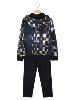 Kappa Completo da bambino 2 pezzi con cappuccio e zip - blu scuro