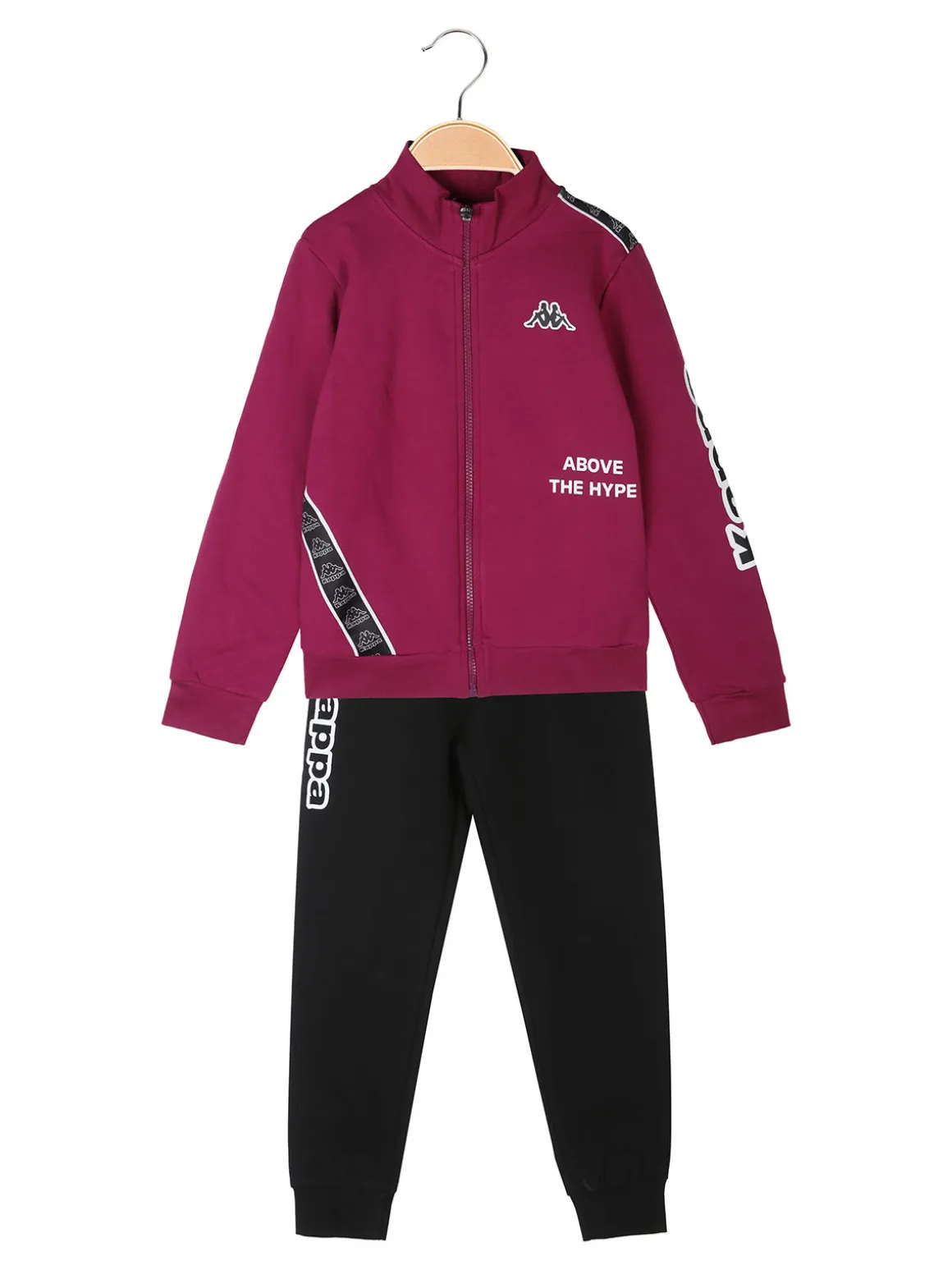 Kappa Completo da ragazza 2 pezzi con zip - porpora