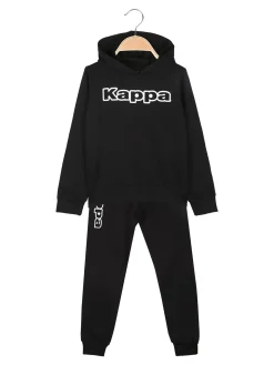 Kappa Completo da ragazza 2 pezzi con cappuccio - nero