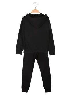 Kappa Completo da ragazza 2 pezzi con cappuccio - nero