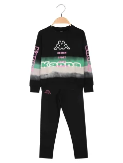 Kappa Completo girocollo da bambina felpato 2 pezzi - nero