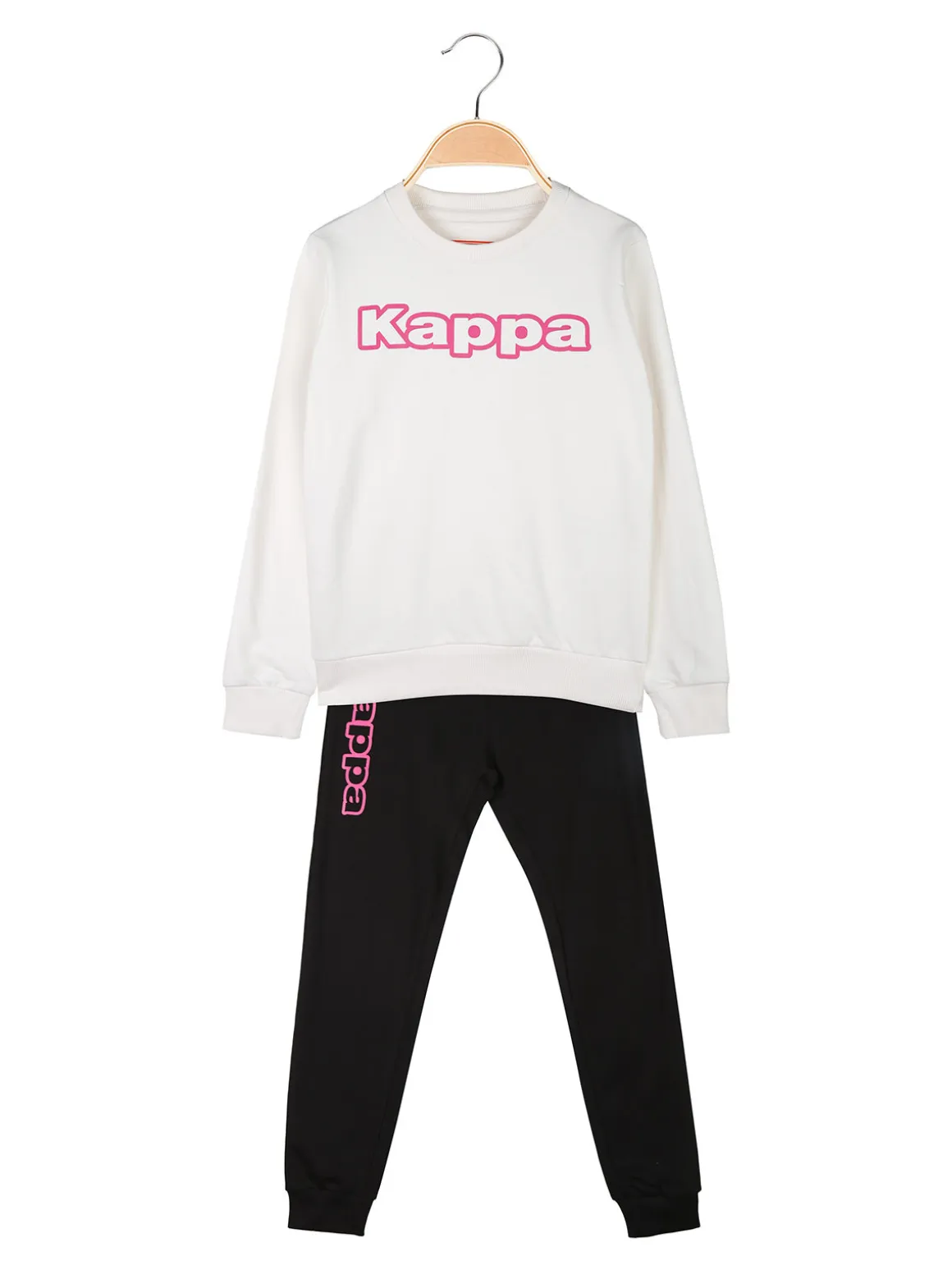 Kappa Completo girocollo da ragazza 2 pezzi - bianco