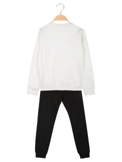 Kappa Completo girocollo da ragazza 2 pezzi - bianco
