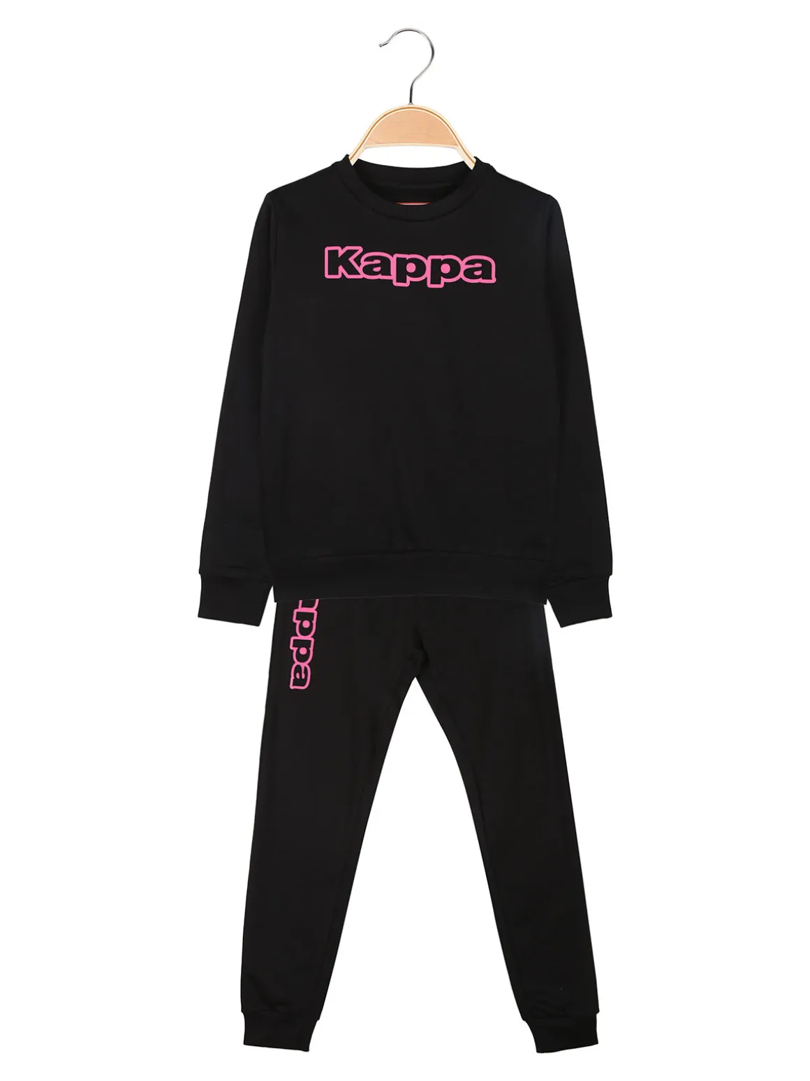 Kappa Completo girocollo da ragazza 2 pezzi - nero