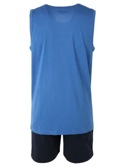 Kappa Completo smanicato da uomo in cotone con logo - jeans