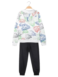 Kappa Completo tuta da bambino con cappuccio e stampe