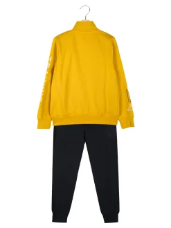 Kappa Completo tuta da bambino 2 pezzi con zip e stampa logo - senape