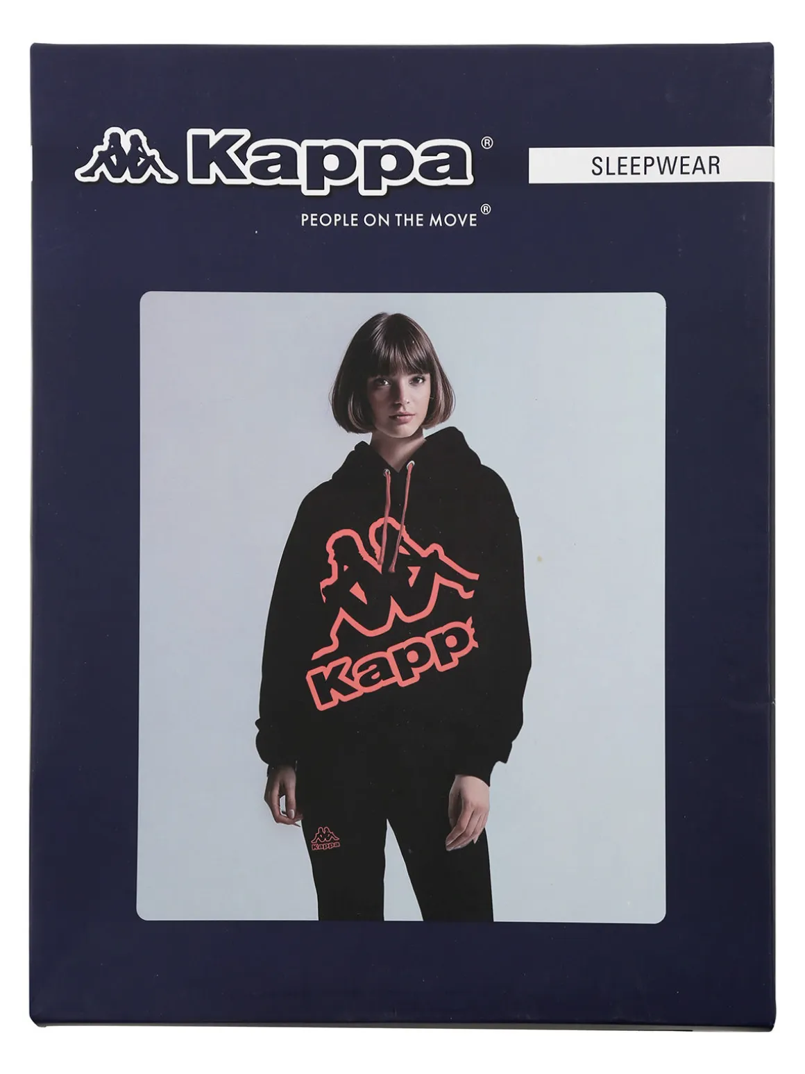 Kappa Completo tuta da donna 2 pezzi in misto cotone con cappuccio - nero