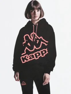 Kappa Completo tuta da donna 2 pezzi in misto cotone con cappuccio - nero