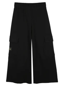 Kappa Completo tuta da ragazza con felpa cropp e pantaloni cargo a gamba larga - verde