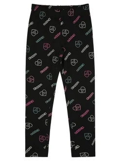 Kappa Completo tuta da ragazza con cappuccio e leggings logo - acqua marina