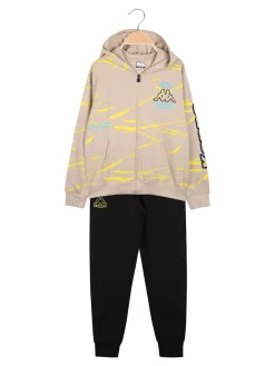 Kappa Completo tuta da ragazzo 2 pezzi con cappuccio e zip - khaki