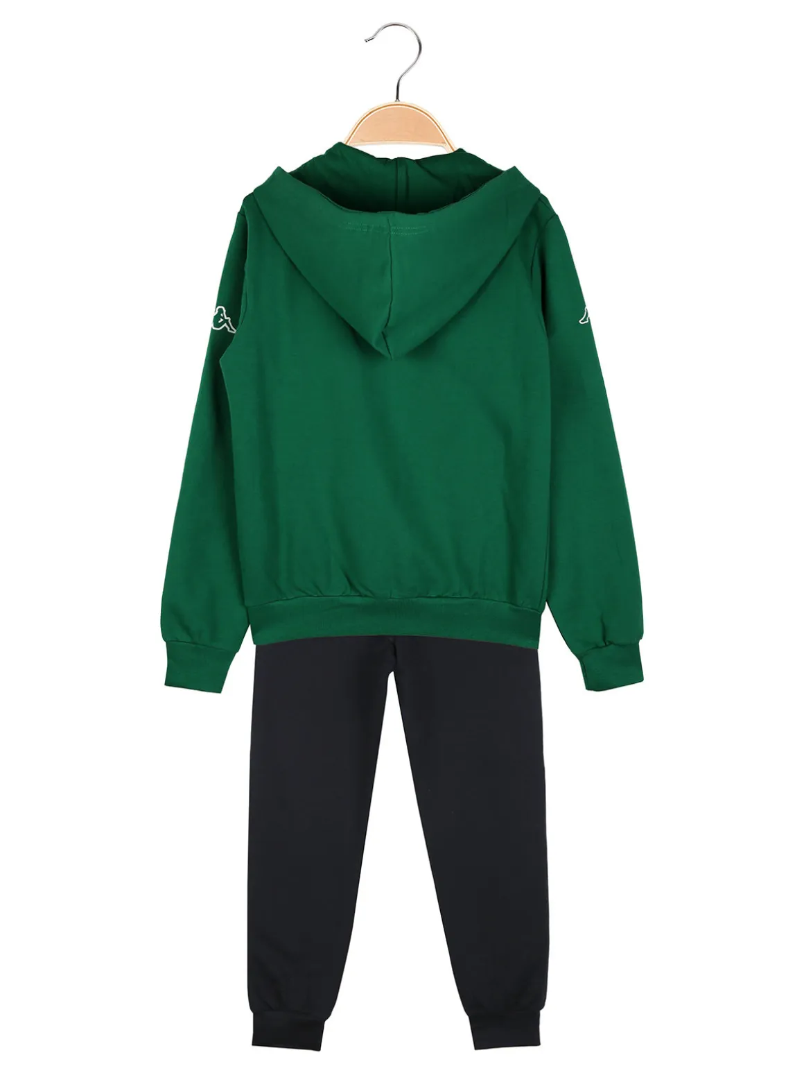 Kappa Completo tuta da ragazzo 2 pezzi con cappuccio e zip - verde