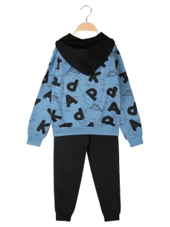 Kappa Completo tuta da ragazzo con cappuccio e zip - blu