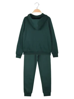 Kappa Completo tuta da ragazzo 2 pezzi con cappuccio e zip - militare