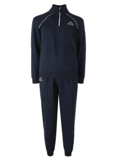 Kappa Completo tuta da uomo 2 pezzi in misto cotone - blu scuro