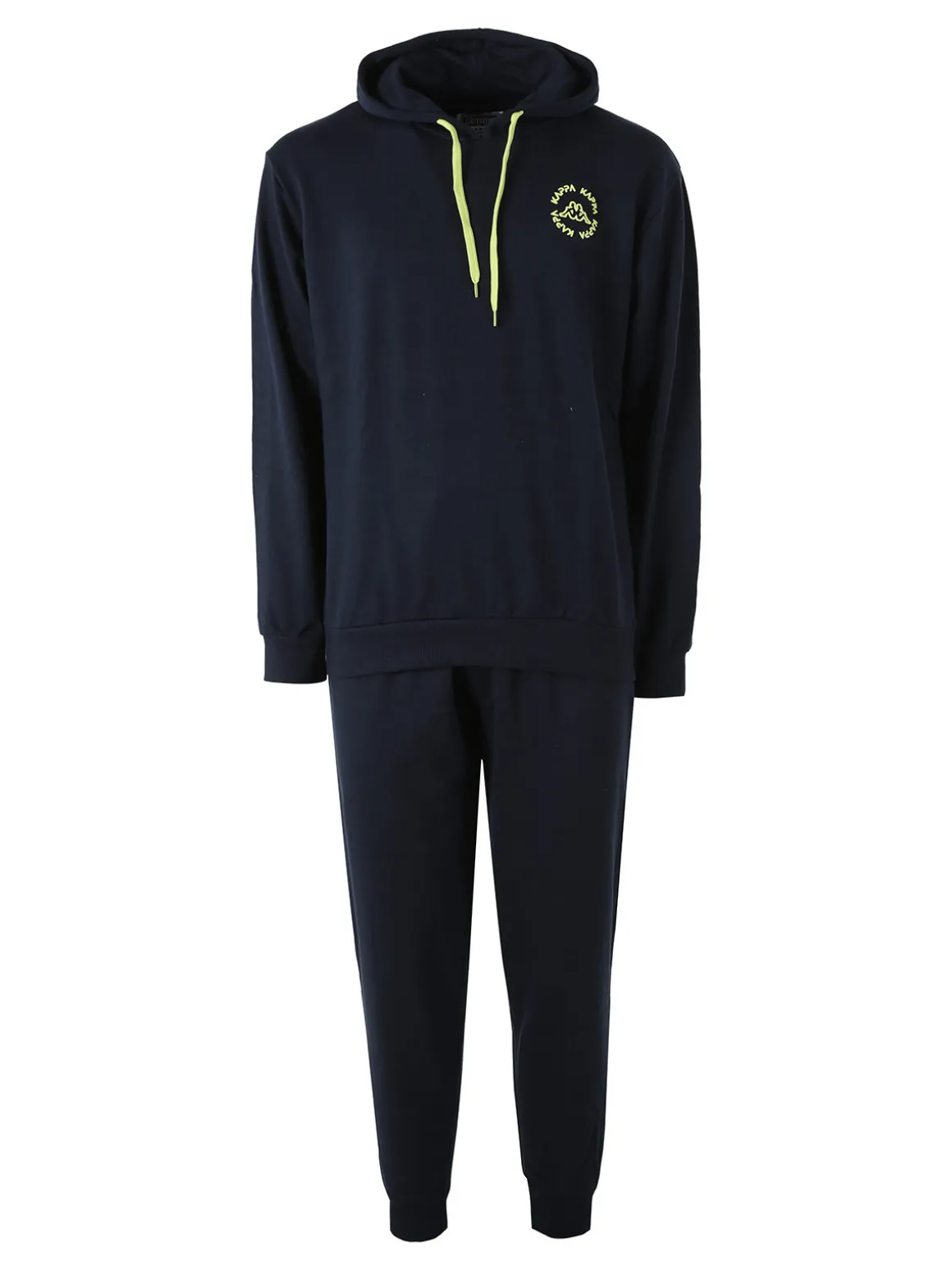 Kappa Completo tuta da uomo 2 pezzi con cappuccio in misto cotone - blu scuro