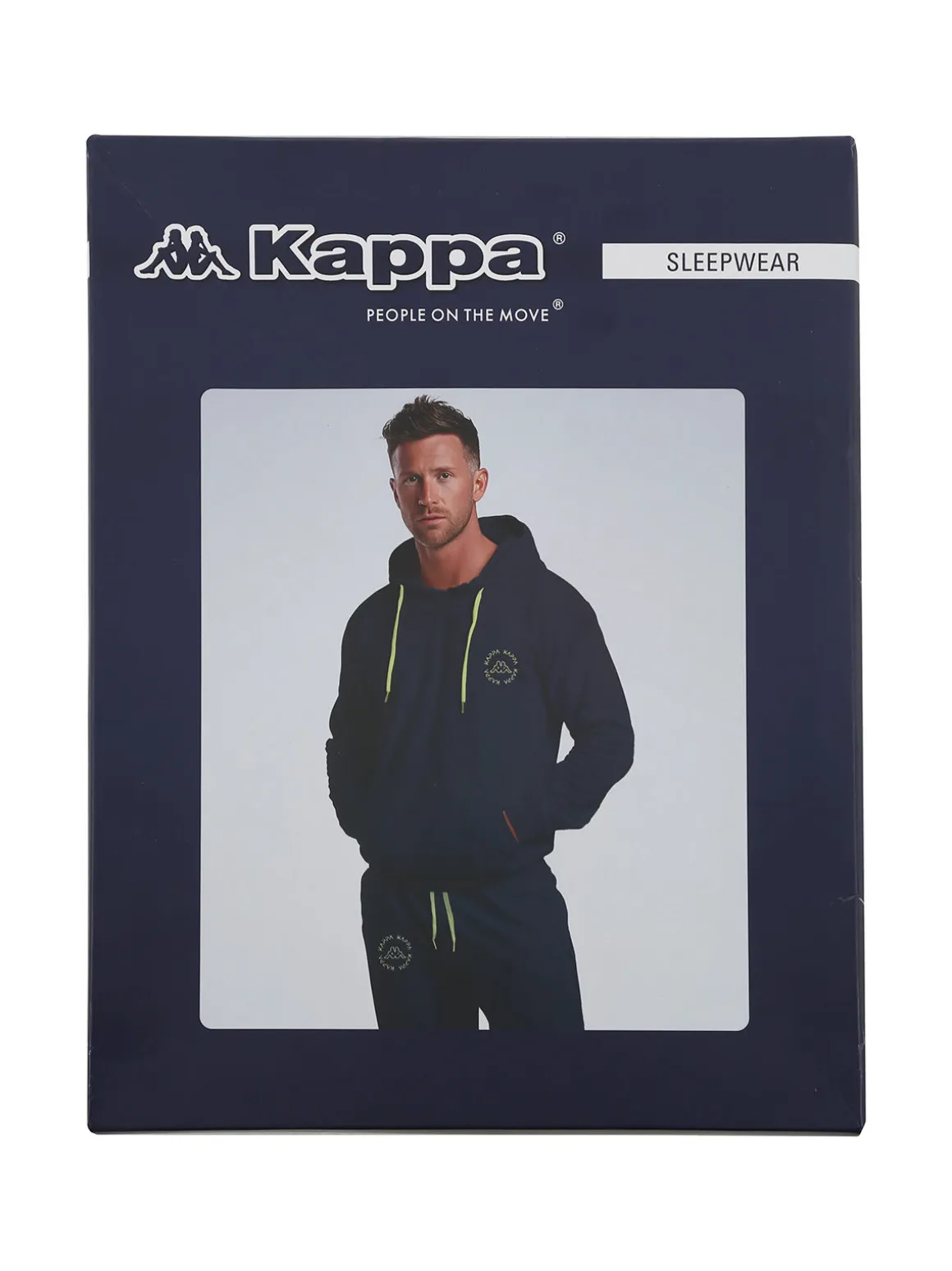 Kappa Completo tuta da uomo 2 pezzi con cappuccio in misto cotone - blu scuro